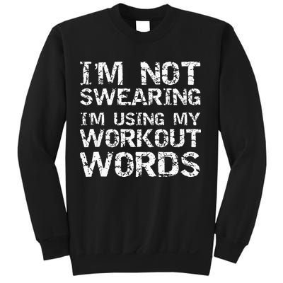 Funny Saying Im Not Swearing Im Using My Workout Words Sweatshirt