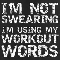 Funny Saying Im Not Swearing Im Using My Workout Words Microfiber Hand Towel