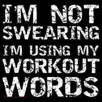 Funny Saying Im Not Swearing Im Using My Workout Words Zip Tote Bag