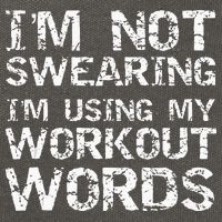 Funny Saying Im Not Swearing Im Using My Workout Words Cotton Canvas Backpack