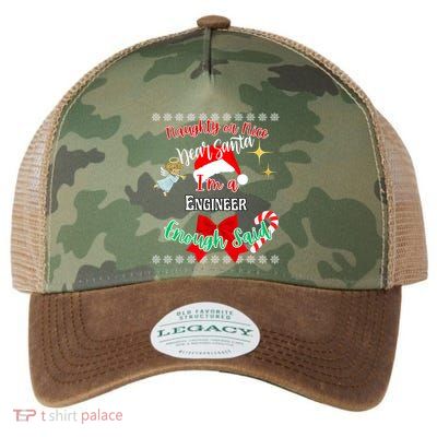 Funny Santa IM An Engineer Enough Said Xmas Christmas Funny Gift Cute Gift Legacy Tie Dye Trucker Hat