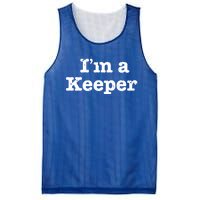 Funny Soccer I'm A Keeper Vintage Distressed Gift Meaningful Gift Mesh Reversible Basketball Jersey Tank