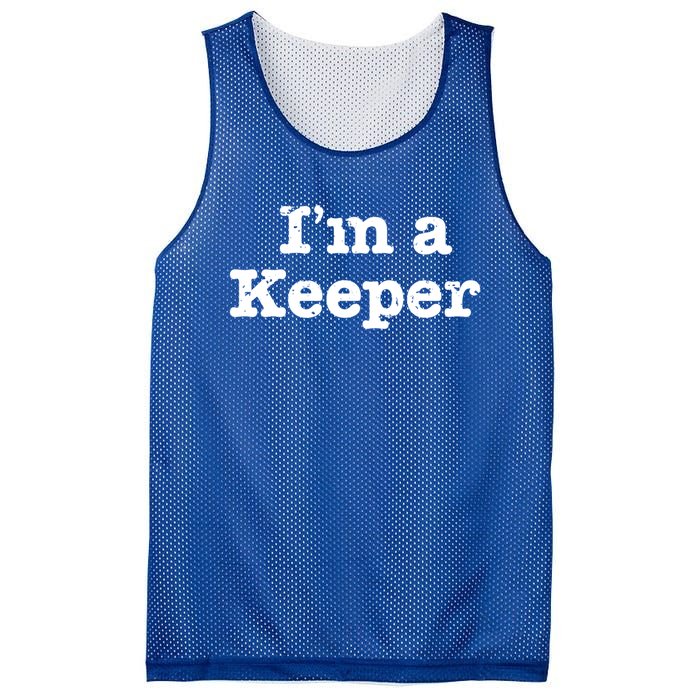 Funny Soccer I'm A Keeper Vintage Distressed Gift Meaningful Gift Mesh Reversible Basketball Jersey Tank