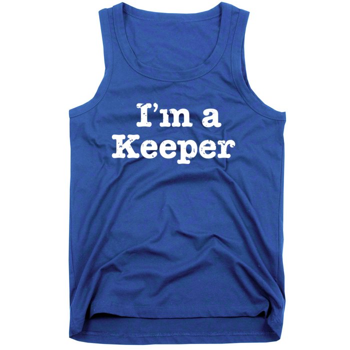 Funny Soccer I'm A Keeper Vintage Distressed Gift Meaningful Gift Tank Top