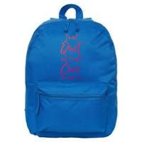 Funny Sarcastic I Wont Quit But I Will Cuss The Whole Time Cool Gift 16 in Basic Backpack
