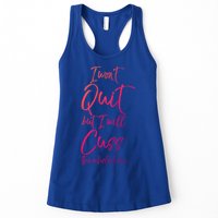 Funny Sarcastic I Wont Quit But I Will Cuss The Whole Time Cool Gift Womens Tank Top