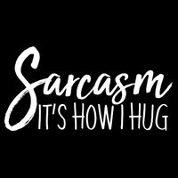 Funny Sarcasm It's How I Hug Women's Perfect Tri Rocker Tank