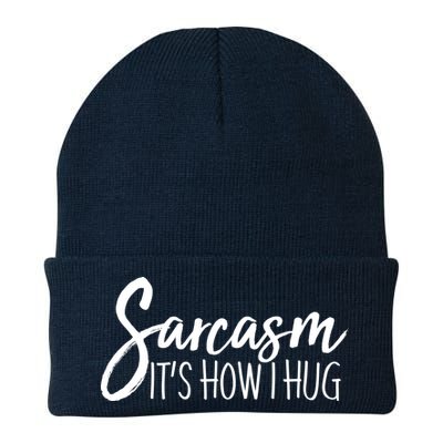 Funny Sarcasm It's How I Hug Knit Cap Winter Beanie
