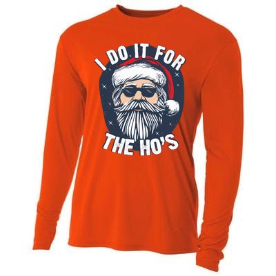 Funny Santa I Do It For The HoS Inappropriate Christmas Gift Cooling Performance Long Sleeve Crew