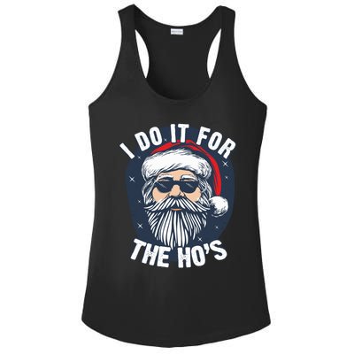 Funny Santa I Do It For The HoS Inappropriate Christmas Gift Ladies PosiCharge Competitor Racerback Tank