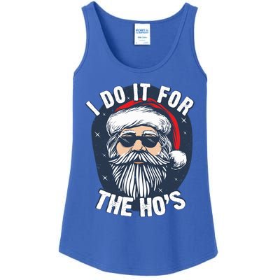 Funny Santa I Do It For The HoS Inappropriate Christmas Gift Ladies Essential Tank