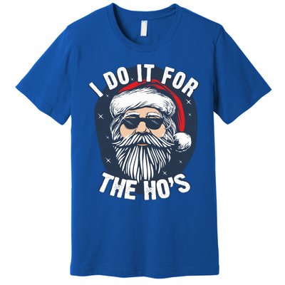 Funny Santa I Do It For The HoS Inappropriate Christmas Gift Premium T-Shirt