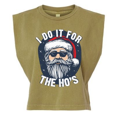 Funny Santa I Do It For The HoS Inappropriate Christmas Gift Garment-Dyed Women's Muscle Tee