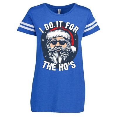 Funny Santa I Do It For The HoS Inappropriate Christmas Gift Enza Ladies Jersey Football T-Shirt