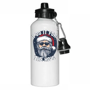 Funny Santa I Do It For The HoS Inappropriate Christmas Gift Aluminum Water Bottle