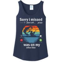 Funny Sorry I Missed Your Call Was On Other Line Men Fishing Ladies Essential Tank