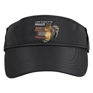 Funny Squirrel I Want To Speak To The Manager Adult Drive Performance Visor