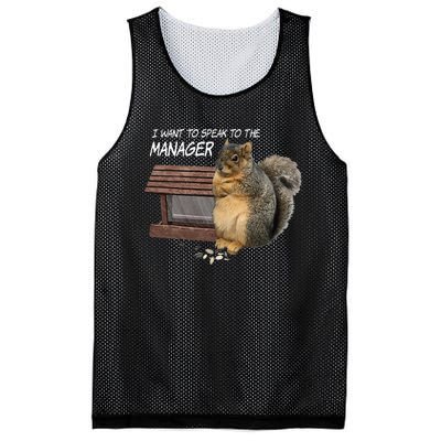 Funny Squirrel I Want To Speak To The Manager Mesh Reversible Basketball Jersey Tank