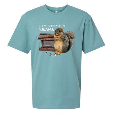 Funny Squirrel I Want To Speak To The Manager Sueded Cloud Jersey T-Shirt