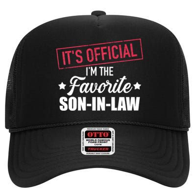 Favorite Son In Law From Mother In Law Or Father In Law High Crown Mesh Back Trucker Hat