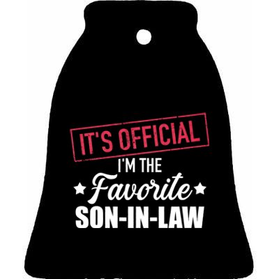 Favorite Son In Law From Mother In Law Or Father In Law Ceramic Bell Ornament