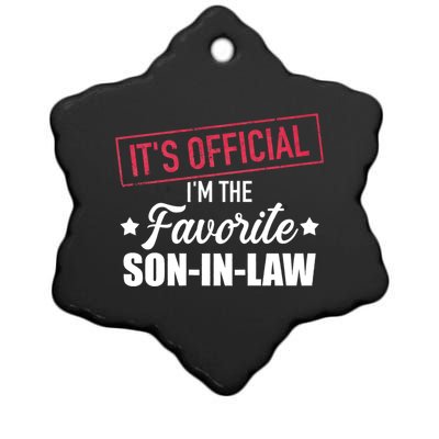 Favorite Son In Law From Mother In Law Or Father In Law Ceramic Star Ornament