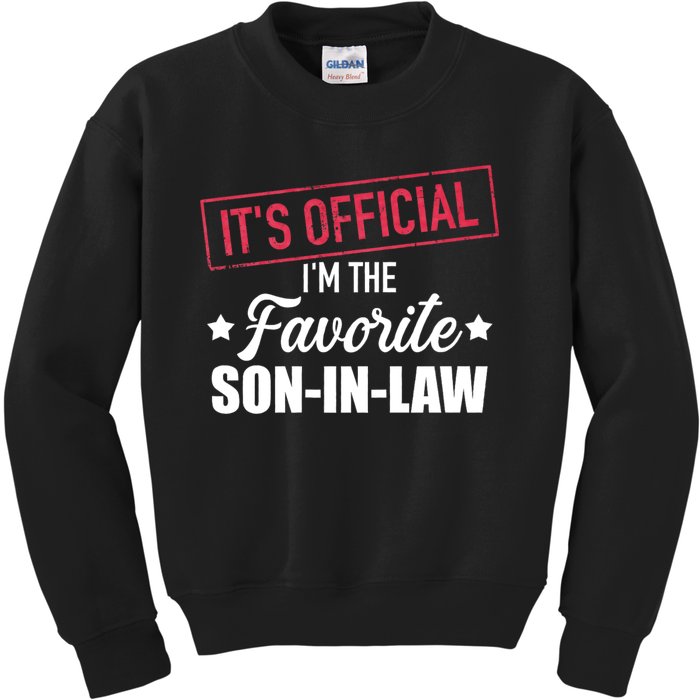 Favorite Son In Law From Mother In Law Or Father In Law Kids Sweatshirt