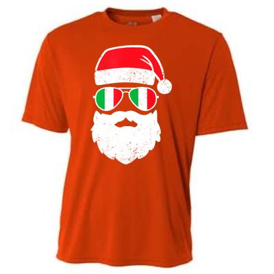 Funny Santa Italian Christmas Pajama Italian Matching Family Gift Cooling Performance Crew T-Shirt