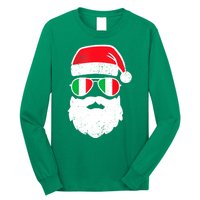 Funny Santa Italian Christmas Pajama Italian Matching Family Gift Long Sleeve Shirt