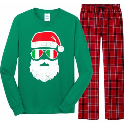 Funny Santa Italian Christmas Pajama Italian Matching Family Gift Long Sleeve Pajama Set