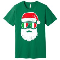 Funny Santa Italian Christmas Pajama Italian Matching Family Gift Premium T-Shirt