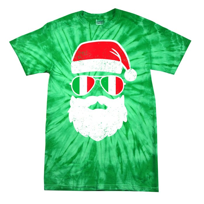 Funny Santa Italian Christmas Pajama Italian Matching Family Gift Tie-Dye T-Shirt