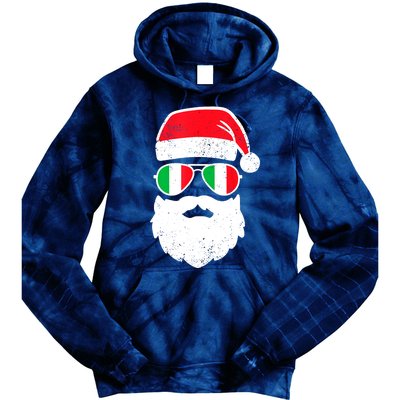 Funny Santa Italian Christmas Pajama Italian Matching Family Gift Tie Dye Hoodie