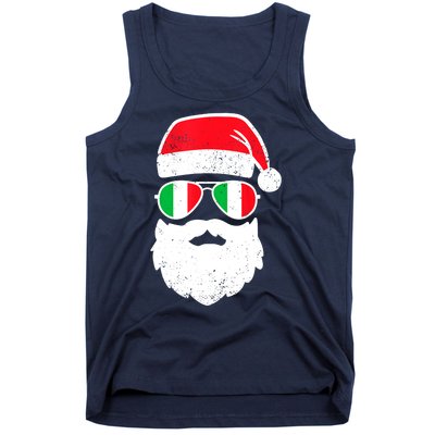 Funny Santa Italian Christmas Pajama Italian Matching Family Gift Tank Top