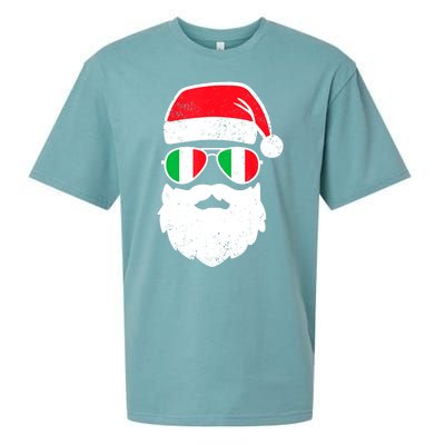 Funny Santa Italian Christmas Pajama Italian Matching Family Gift Sueded Cloud Jersey T-Shirt