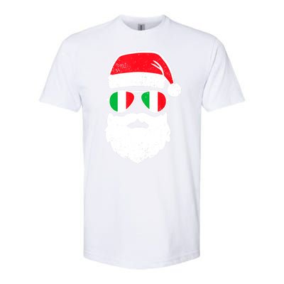 Funny Santa Italian Christmas Pajama Italian Matching Family Gift Softstyle CVC T-Shirt