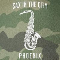 Funny Sax In The City Phoenix Jazz Music Sax Player Design Legacy Tie Dye Trucker Hat