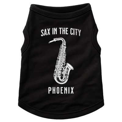 Funny Sax In The City Phoenix Jazz Music Sax Player Design Doggie Tank