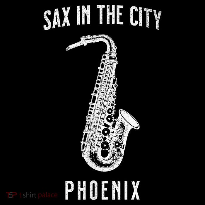 Funny Sax In The City Phoenix Jazz Music Sax Player Design City Backpack