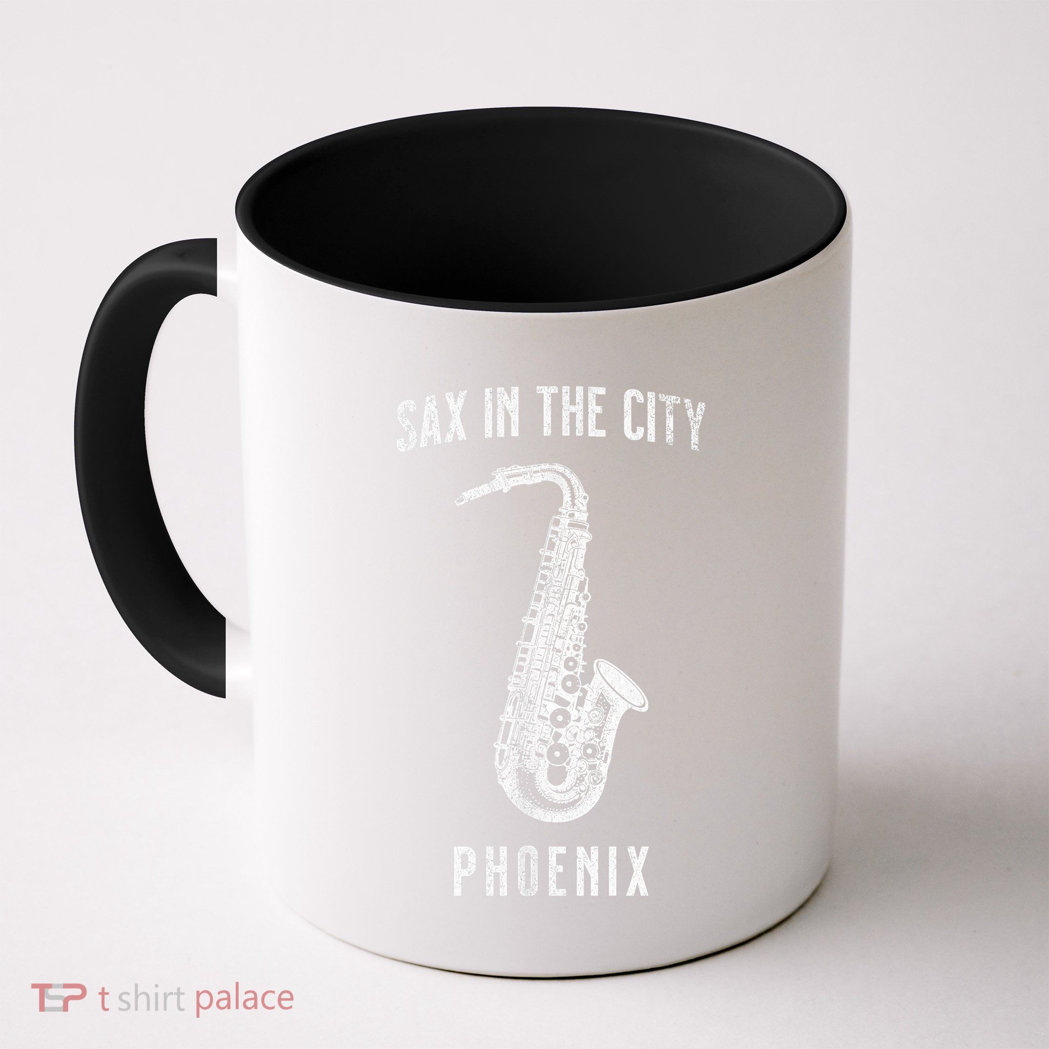 Funny Sax In The City Phoenix Jazz Music Sax Player Design Mug