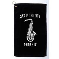 Funny Sax In The City Phoenix Jazz Music Sax Player Design Golf Towel