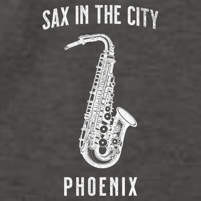 Funny Sax In The City Phoenix Jazz Music Sax Player Design Vector Backpack