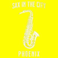 Funny Sax In The City Phoenix Jazz Music Sax Player Design T-Shirt