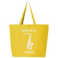 Funny Sax In The City Phoenix Jazz Music Sax Player Design 25L Jumbo Tote