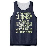 Funny Sarcastic I Am Not Clumsy Gift Mesh Reversible Basketball Jersey Tank