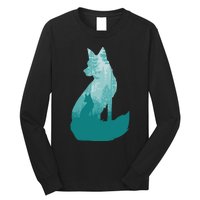 Fox Silhouette In The Forest Animal Hunter Hunting Long Sleeve Shirt