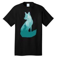 Fox Silhouette In The Forest Animal Hunter Hunting Tall T-Shirt