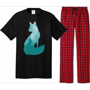 Fox Silhouette In The Forest Animal Hunter Hunting Pajama Set