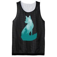 Fox Silhouette In The Forest Animal Hunter Hunting Mesh Reversible Basketball Jersey Tank