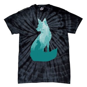 Fox Silhouette In The Forest Animal Hunter Hunting Tie-Dye T-Shirt